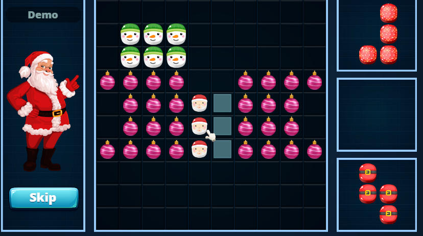 Christmas Block Challenge Festive Theme - Game screenshot