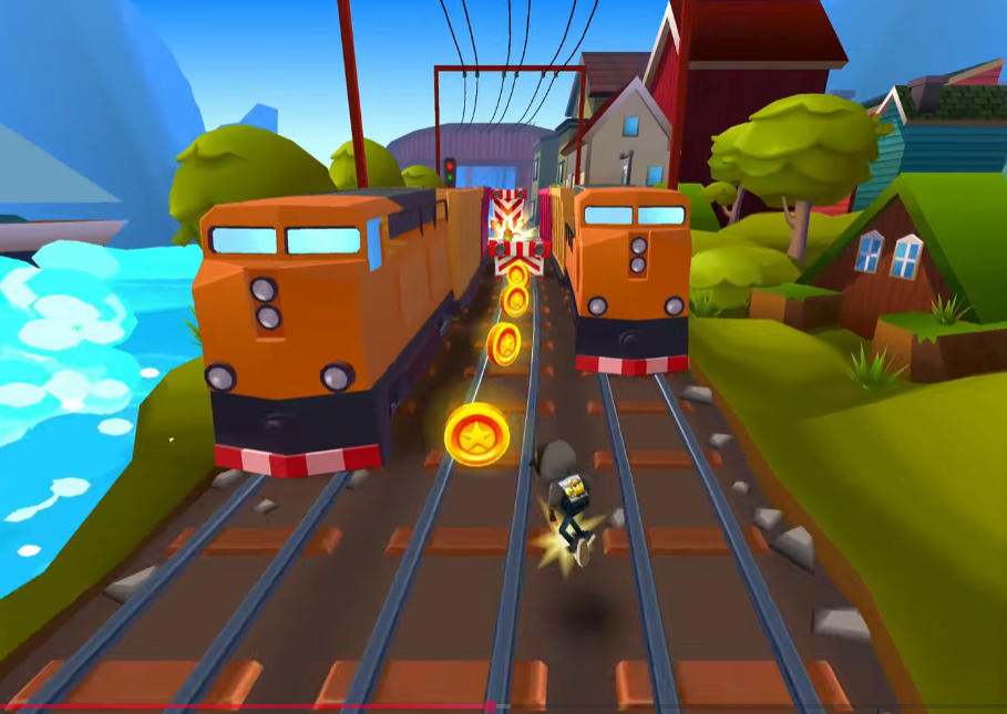 Subway Surfers Iceland Ice Cave Subway Surfers Iceland Ice Cave - Game screenshot