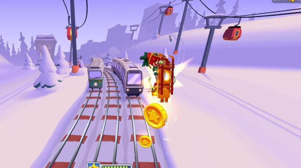 Subway Surfers Winter Christmas Decorations Subway Surfers Winter Christmas Decorations - Game screenshot
